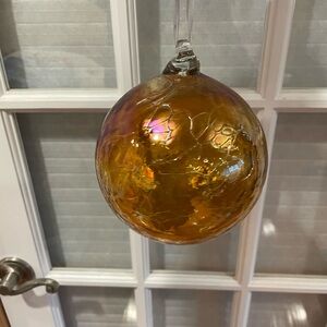 Iridescent Gold Glass Ornament